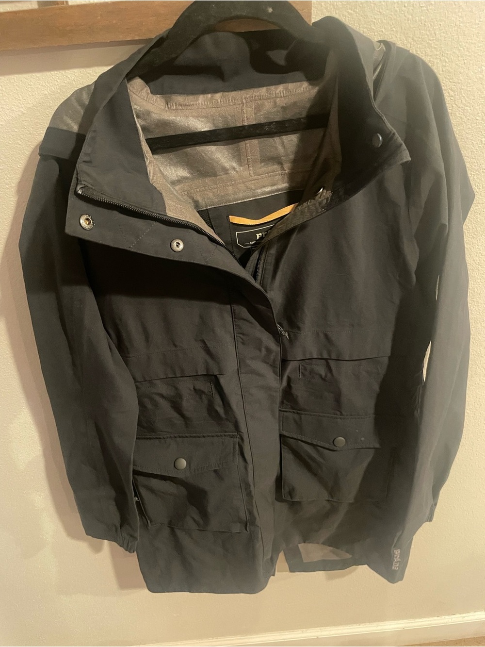 Prana Black Men's Field Jacket with Hood Size XS